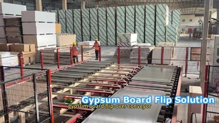 gipsplaat flip-over transportband