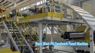 Steenwol PU-sandwichpaneel dat machine maakt