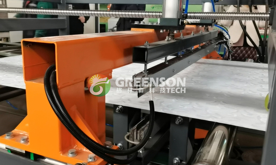 Goede prijs. PVC Laminated Gypsum Ceiling Tiles Board Making Machine with Max 1300mm Laminating Width, 3-15m/min Speed, and 5-30 mm Board Thickness online
