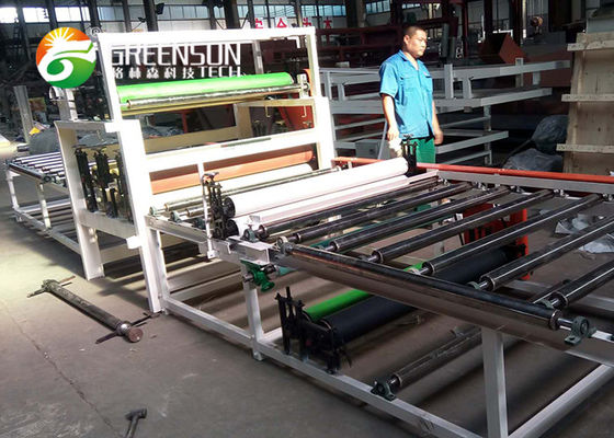 Pvc/Aluminiumfolie Gelamineerde de Tegelproductielijn van het Gipsplafond met PLC Controlesysteem