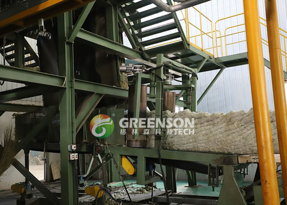 Hoog efficiënte productielijn voor platen van minerale wol met energieverbruik van 100-150 kW en PLC-besturingssysteem