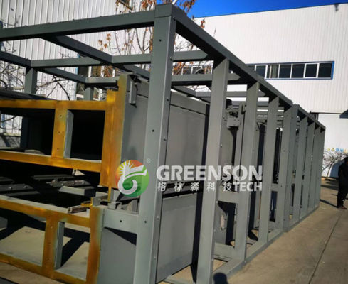 Aangepaste steenwolproductielijn met een lengte van 1200 mm-2400 mm, PLC-besturing en een jaarlijkse capaciteit van 30.000-60.000 ton