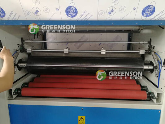 Volledig automatische lamineermachine met een productiesnelheid van 5-17 m/min, PLC-besturing en milieuvriendelijke PUR-warmsmeltlijm voor gipsplaat