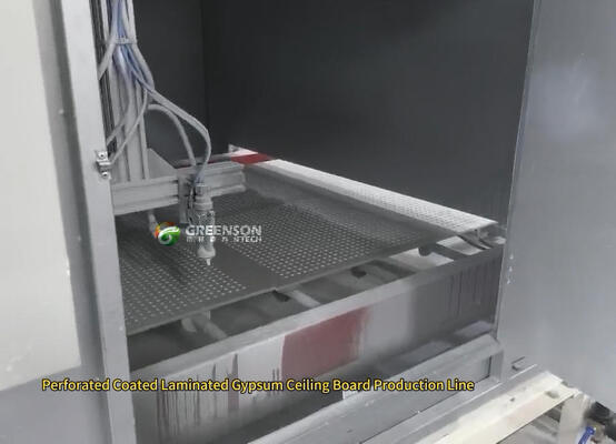 Eco-spuitlijn voor latexverf op waterbasis voor decoratieve afwerking van gipsplaten met papieren bekleding