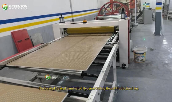 Continue gipspaneelspuitlijn met droogstapel- en palletiseerfunctie